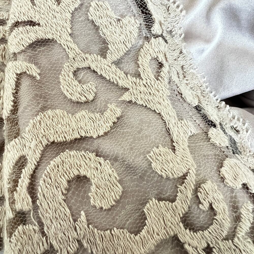 TADASHI SHOJI Greta Sand Lace Tie Waist Dress Size 12 - Picture 7 of 16